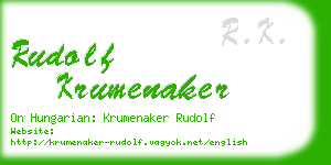 rudolf krumenaker business card